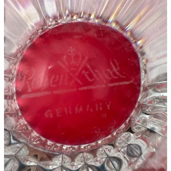 Rosenthal Heavy Lead Crystal Blossom Bowl Germany MCM 9.75" Centerpiece Signed - Picture 8 of 8